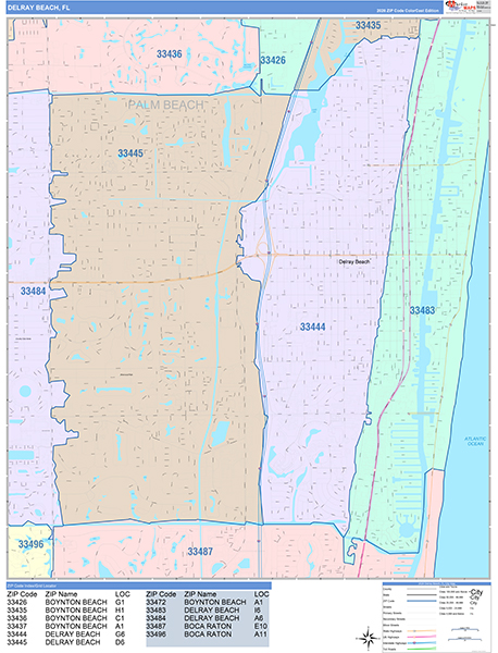 Delray Beach Wall Map